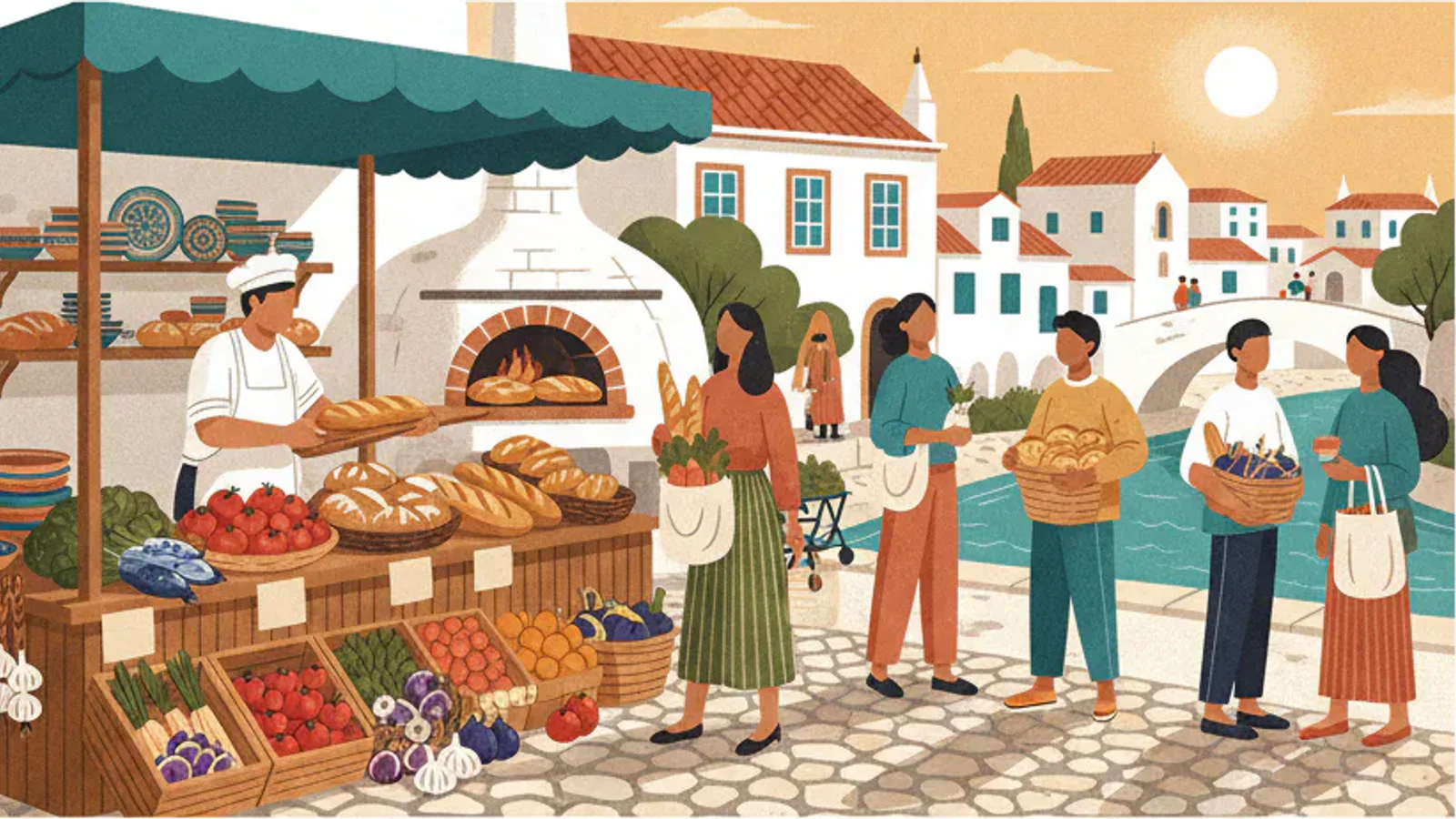 Supermarkets, Bakeries, Markets and Shopping